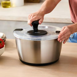 Stainless Steel Salad Spinner Drain Bowl